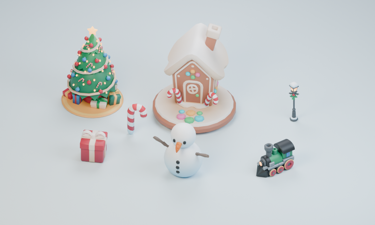 The snowy village, picture A